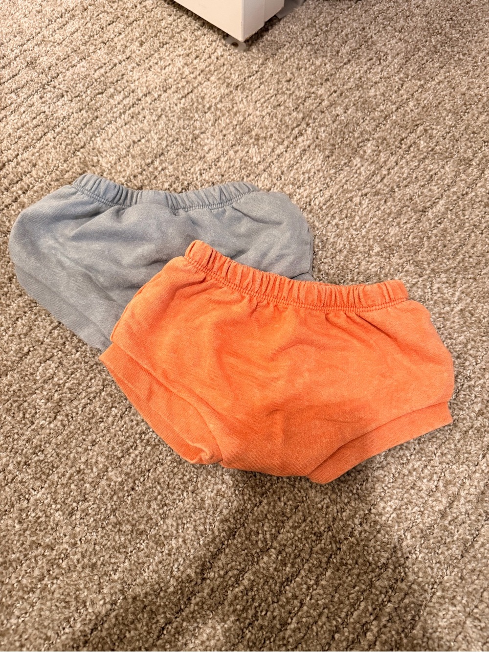 2-Pack Baby Cotton Shorts in Orange and Light Blue